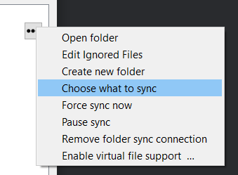 Extra options for sync operations