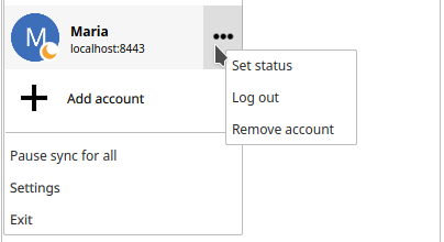 user account options