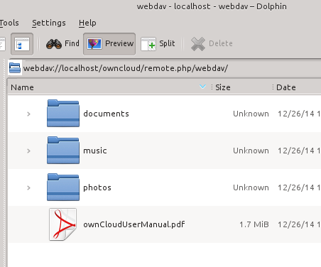 WebDAV-Konfiguration mit dem Dolphin-Dateimanager