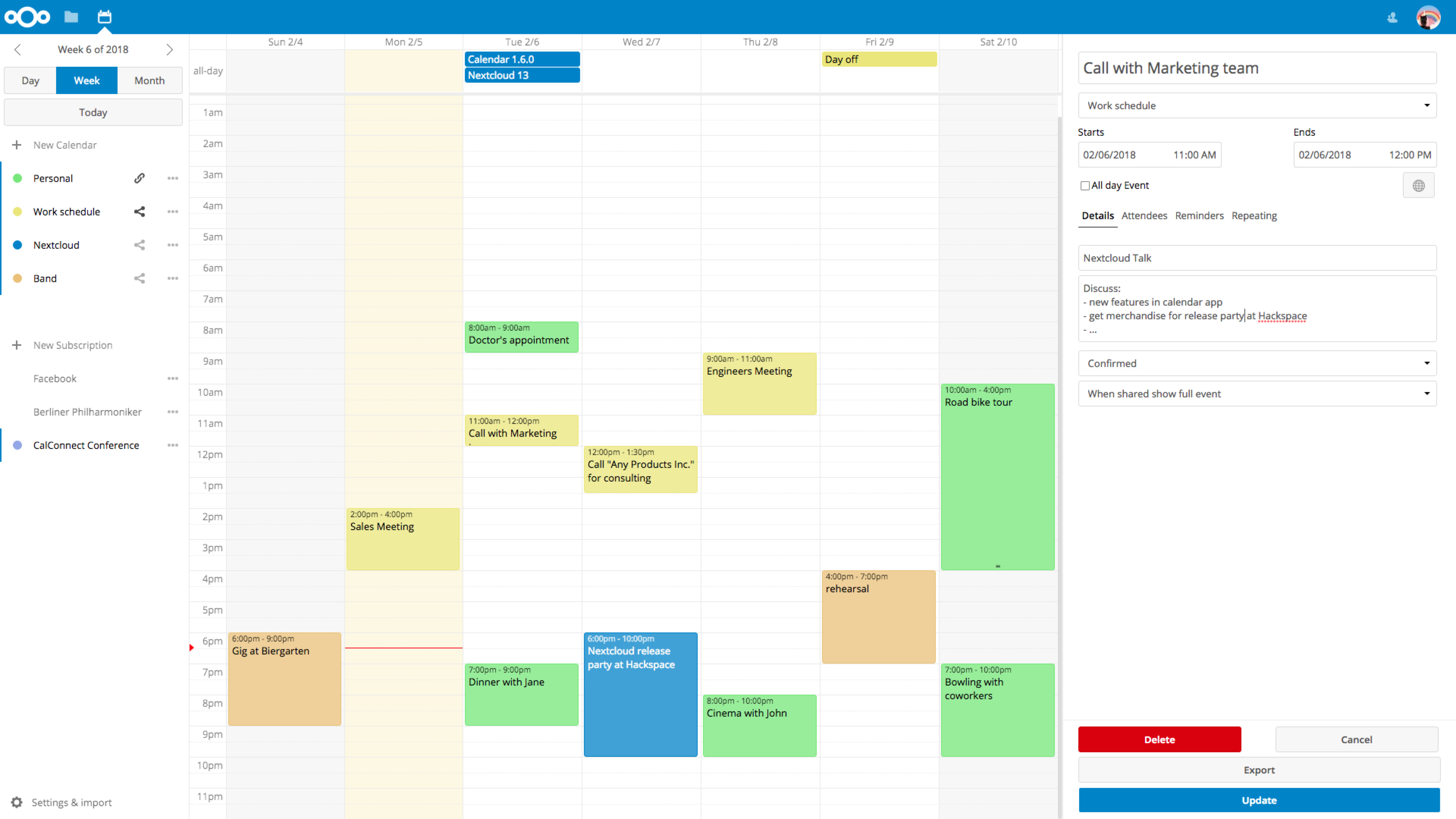 Using the Calendar app — Nextcloud latest User Manual latest documentation