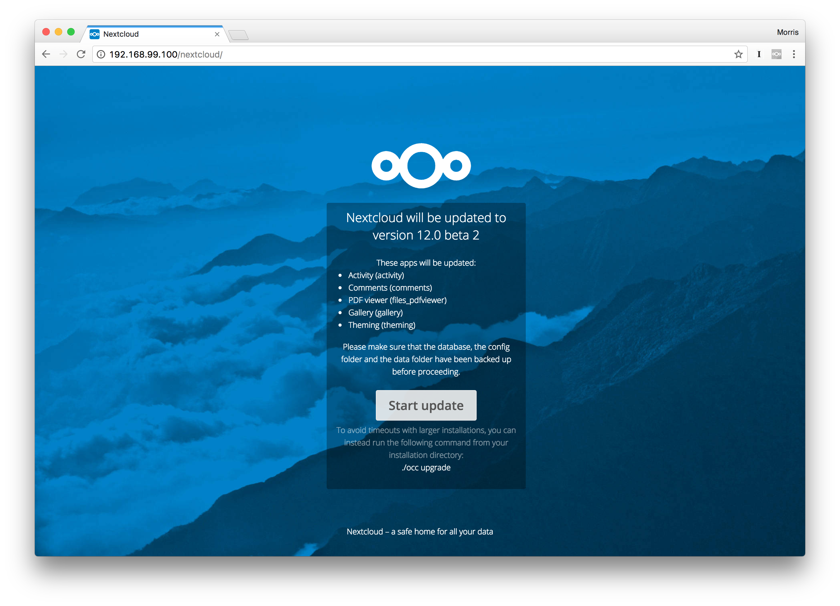 Upgrade Via Built In Updater — Nextcloud Latest Administration Manual 