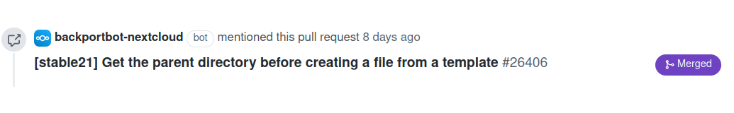 backportbot-nextcloud linking to the pull request for an older version.
