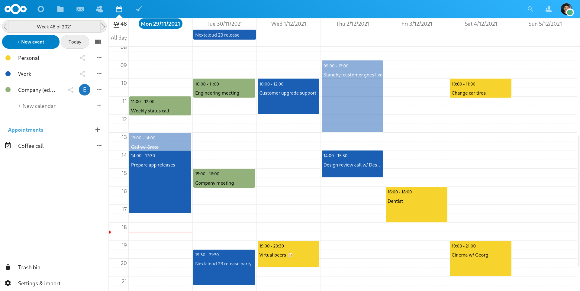 Using the Calendar app — Nextcloud latest User Manual latest documentation