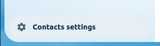 Contact settings gear button