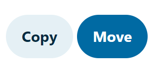 Primary button "Move" and secondary button "Copy" in Files