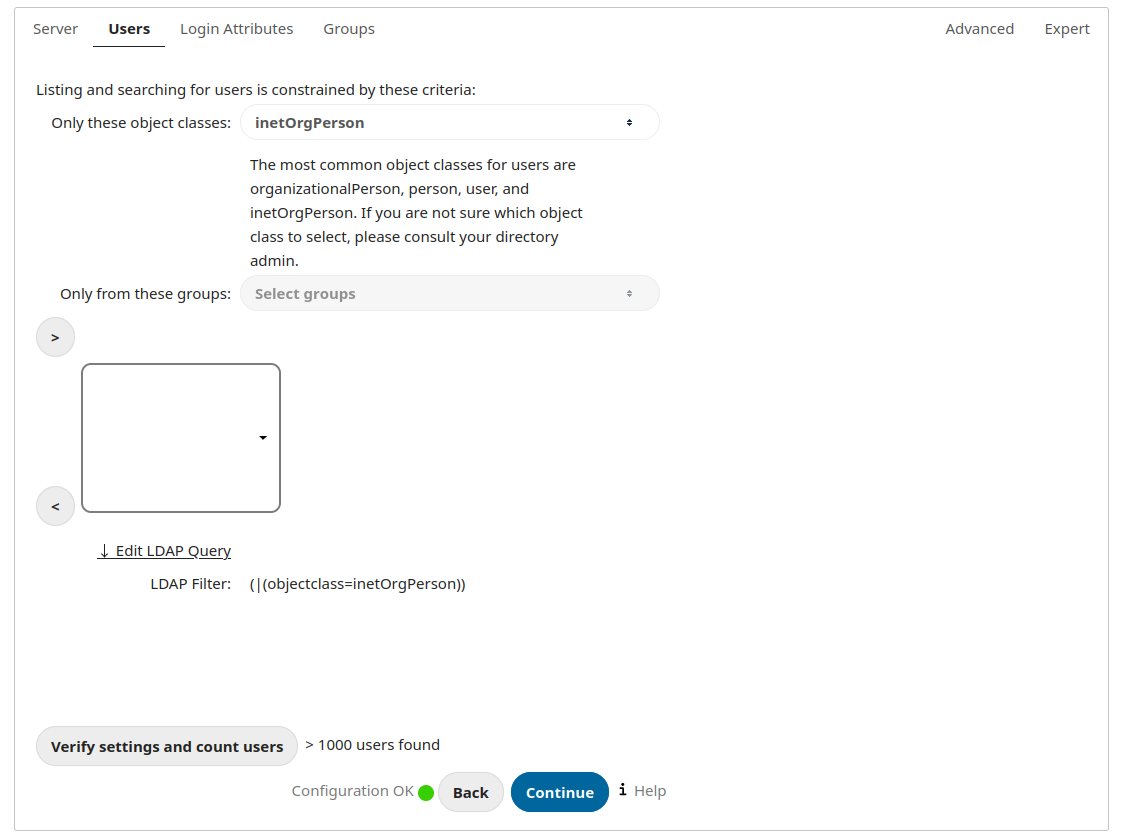 ldap query user ou and status