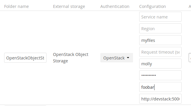 Configuring Object Storage