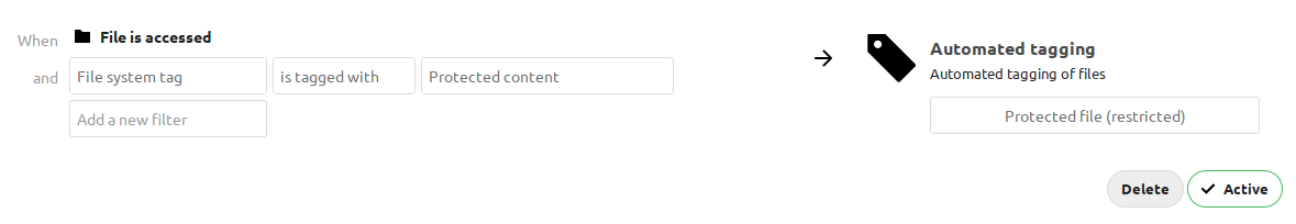 Example rule to assign a restricted tag.